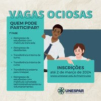 Inscri Es Abertas Para Vagas Ociosas Em Cursos De Gradua O Da Unespar