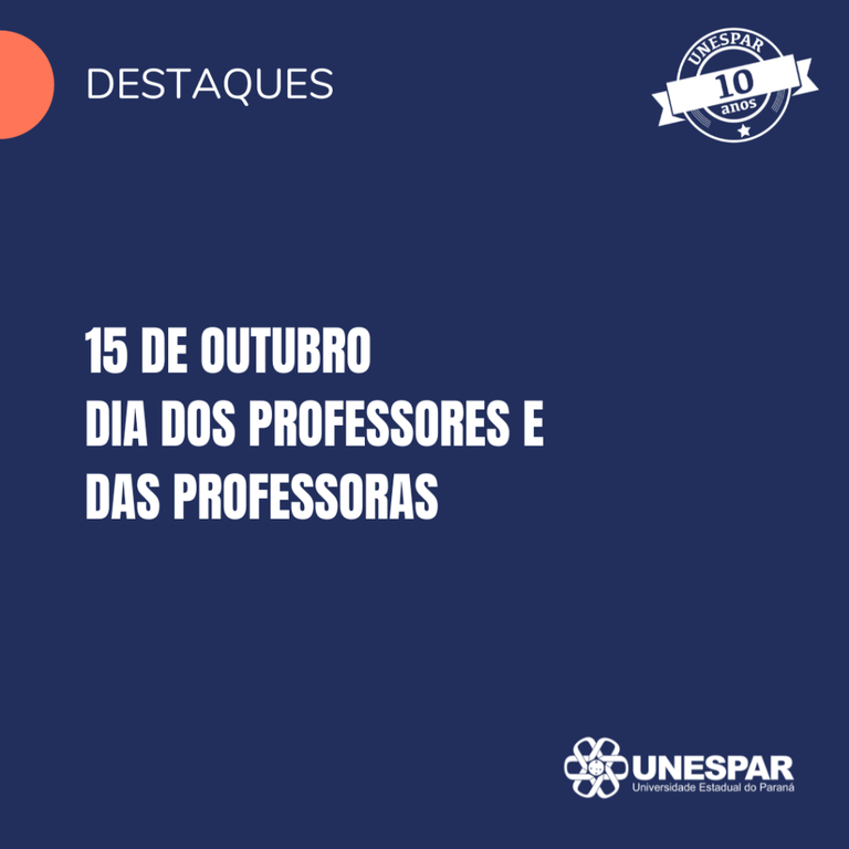 15 de outubro - Dia dos professores e das professoras