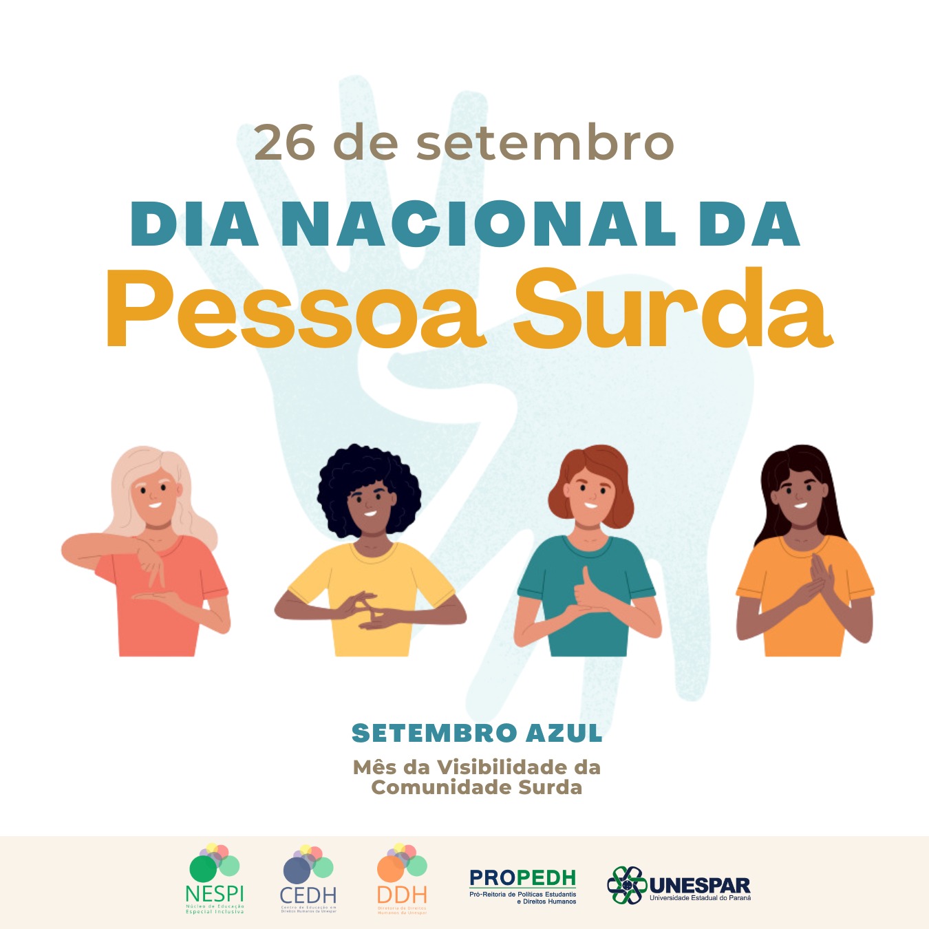 26 de setembro, a Unespar celebra o Dia Nacional da Pessoa Surda