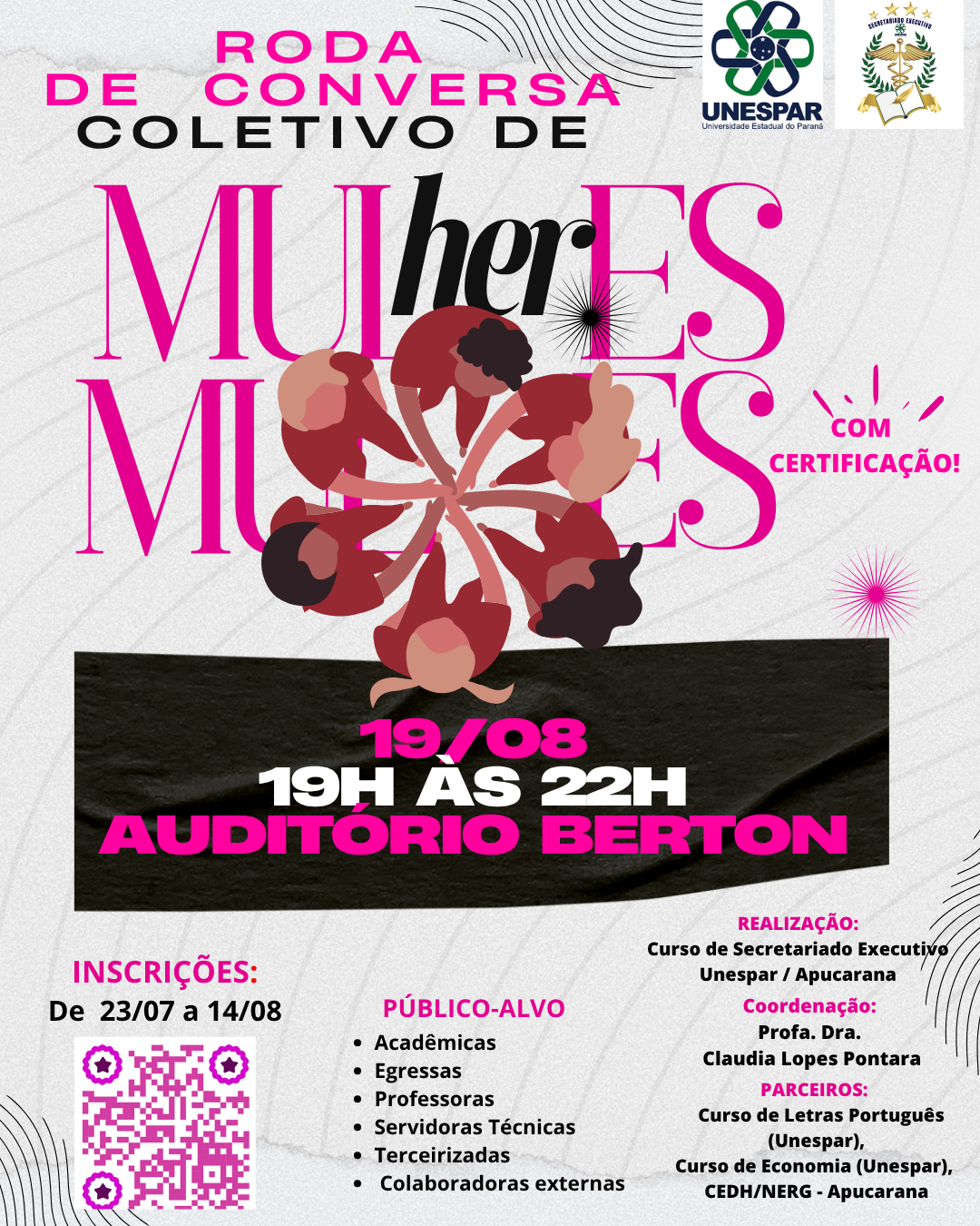 Unespar Apucarana realiza 2º Encontro do Coletivo de Mulheres em agosto