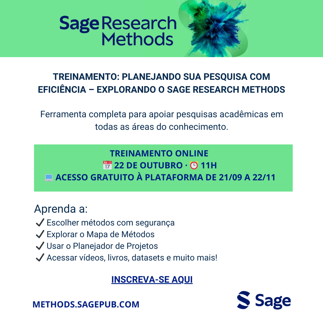 Acesso gratuito à Sage Research Methods (SRM) para a comunidade acadêmica da Unespar