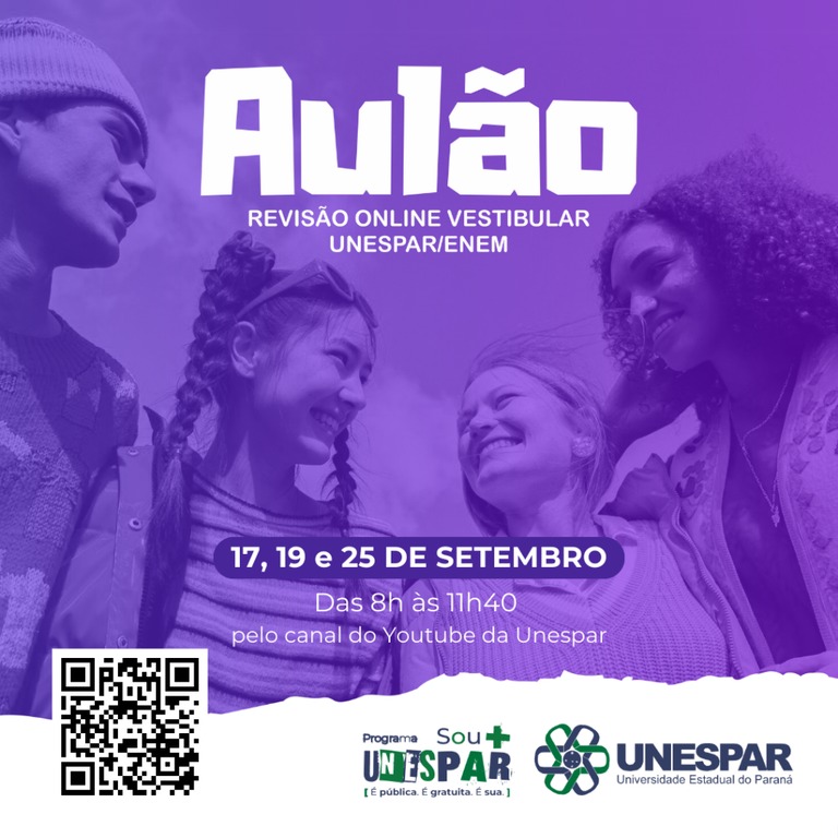 Aulão Online de Revisão acontece nos dias 17, 19 e 25 de setembro