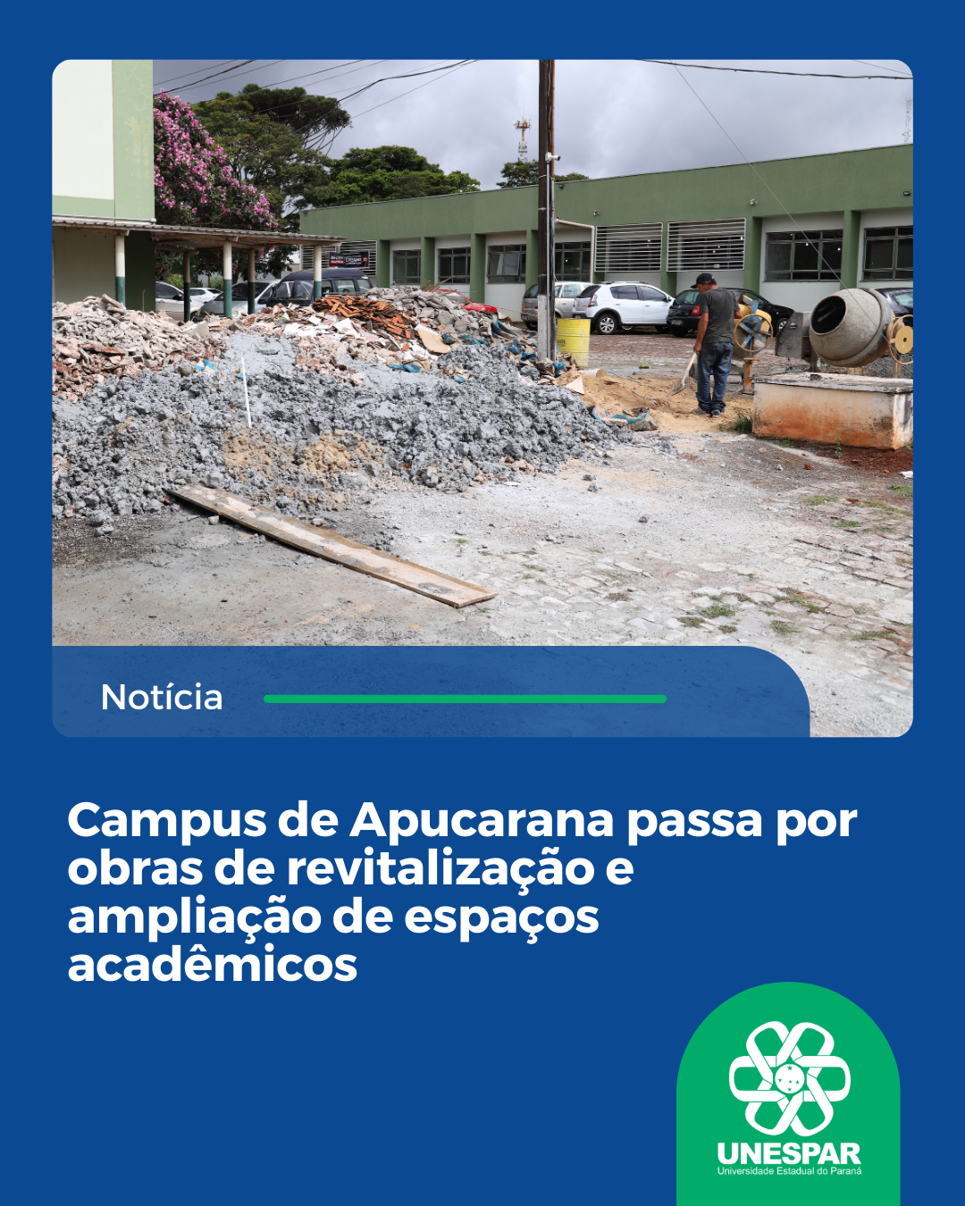 Campus de Apucarana passa por obras de revitalização e ampliação de espaços acadêmicos