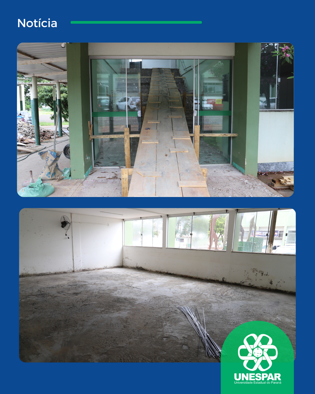 Campus de Apucarana passa por obras de revitalização e ampliação de espaços acadêmicos