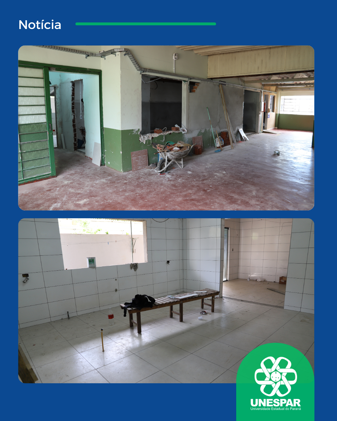 Campus de Apucarana passa por obras de revitalização e ampliação de espaços acadêmicos