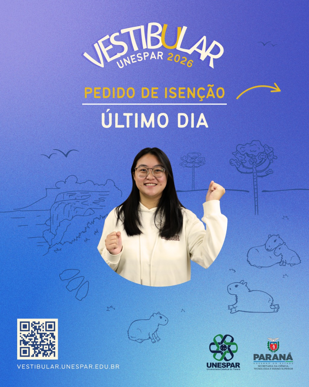 Candidatos têm até hoje para solicitar isenção da taxa de inscrição do Vestibular 2026