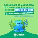 Colegiado de Geografia do campus de Paranavaí oferece cursos on-line gratuitos