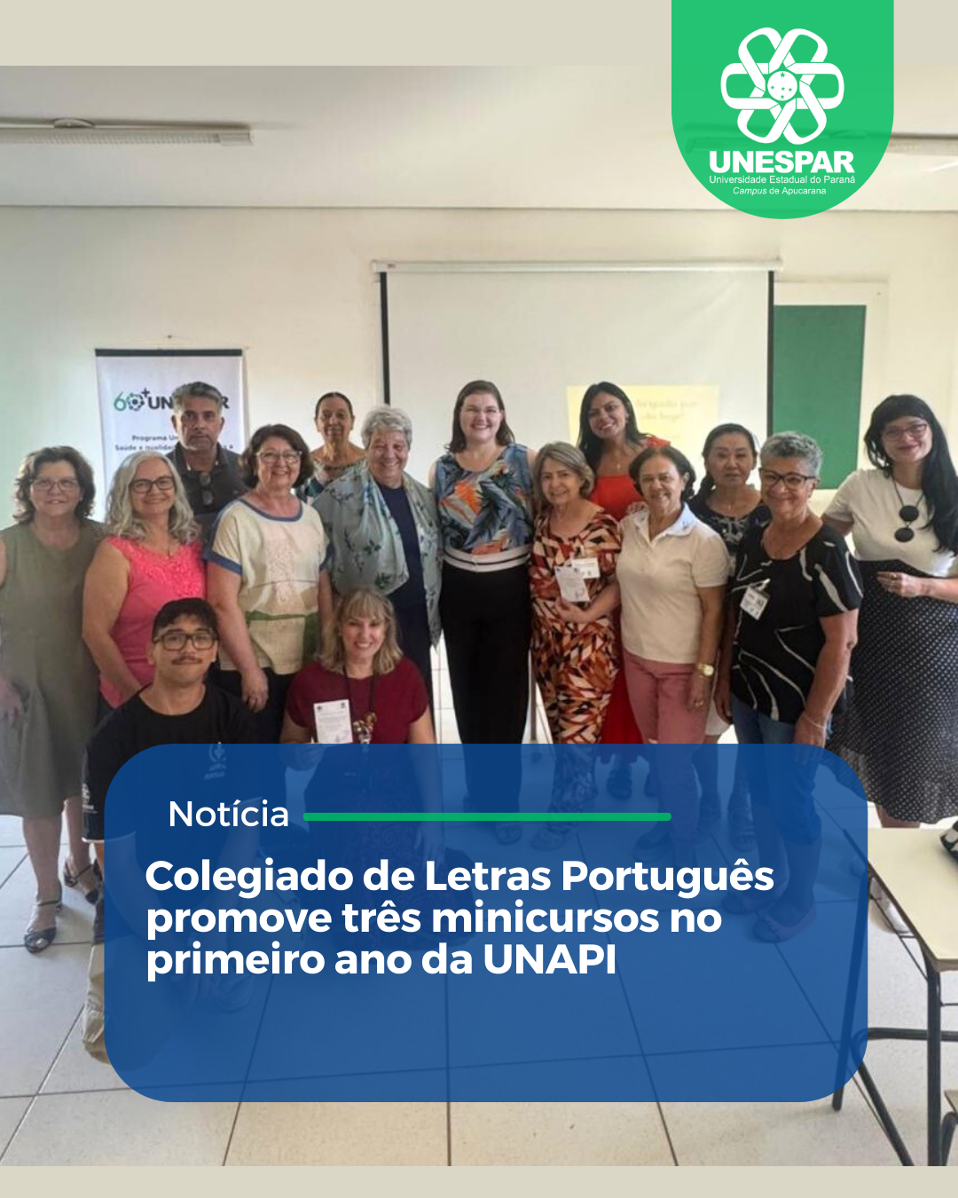 Colegiado de Letras Português promove três minicursos no primeiro ano da UNAPI