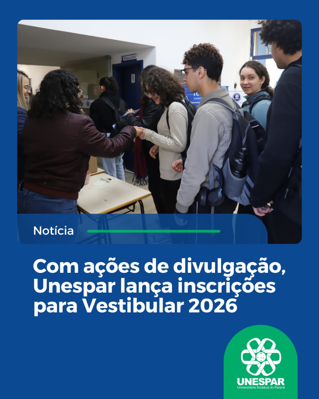 Com ações de divulgação, Unespar lança inscrições para Vestibular 2026