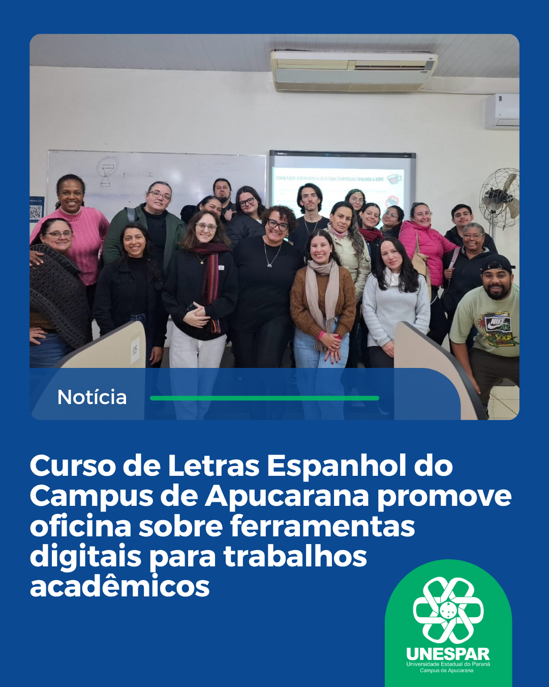 Curso de Letras Espanhol do Campus de Apucarana promove oficina sobre ferramentas digitais para trabalhos acadêmicos