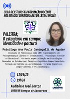 Atividade integra o Ciclo de Estudos em Formação Docente e será ministrada pela psicóloga Ana Paula Cantagalli de Aguiar