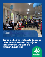 Projeto literário de extensão em Marilândia do Sul celebrou literatura e cidadania com alunos e professores do Colégio Padre Ângelo Casagrande