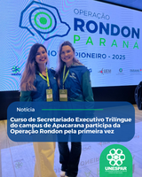 Estudante Thalita Pereira da Silva e professora Samantha Fröhlich representam o campus Apucarana em ação social no norte do Paraná