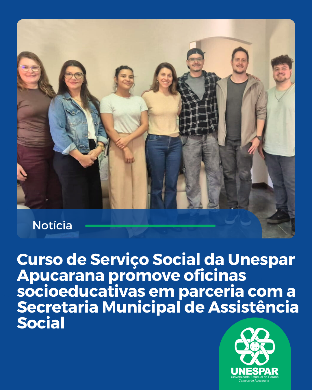 Curso de Serviço Social da Unespar Apucarana promove oficinas socioeducativas em parceria com a Secretaria Municipal de Assistência Social
