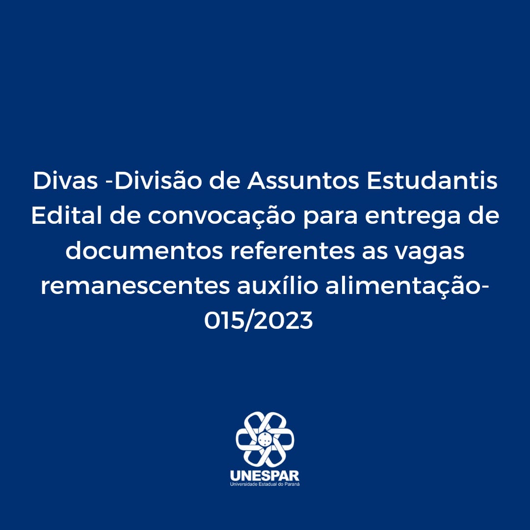 Edital nº 014/2023 – PROPEDH/DAE/DivAs - convocação