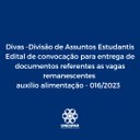 Edital nº 016/2023 – PROPEDH/DAE/DivAs - Convocação