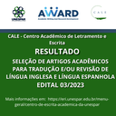 CALE - Centro Acadêmico de Letramento e Escrita - Resultado de seleção de artigos acadêmicos