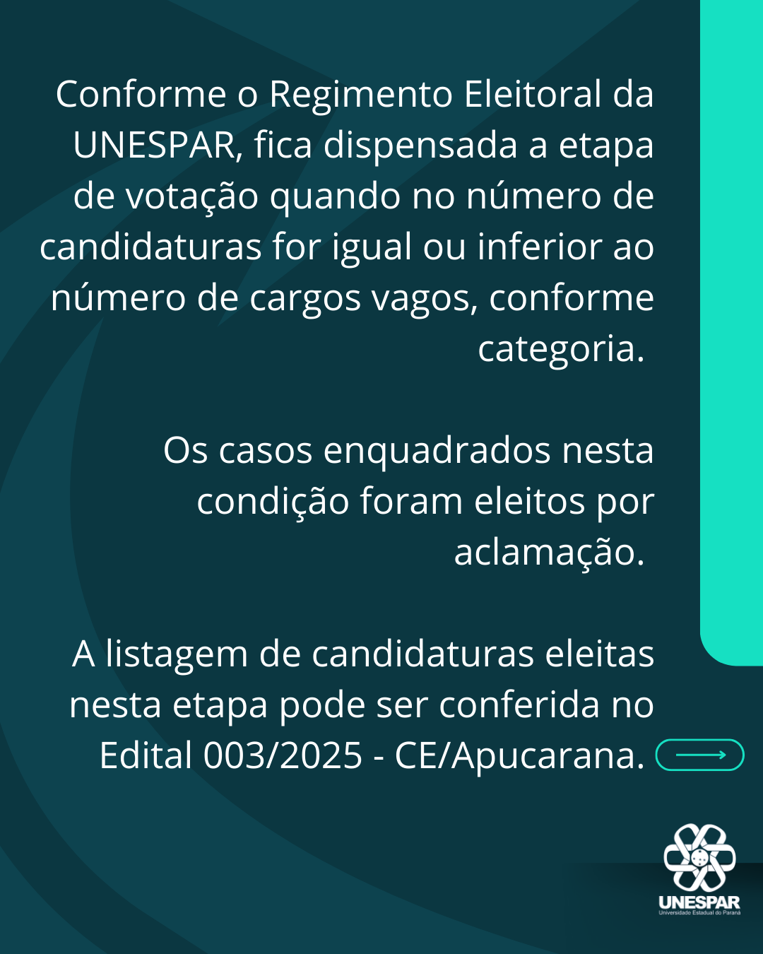 Eleições 2025: Edital 003/2025 - Comissão Eleitoral homologa candidaturas, orienta sobre dia da votação e Eleição por aclamação