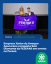 Empresa Júnior da Unespar Apucarana conquista Selo Diamante da FEJEPAR em evento no Paraná
