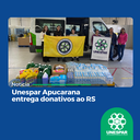 Unespar Apucarana entrega donativos ao RS