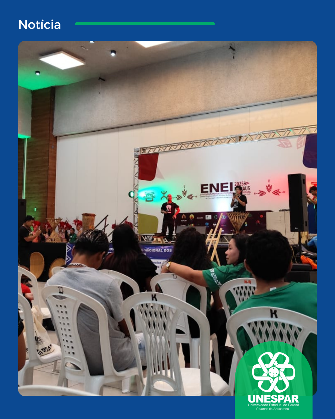 Estudante indígena da UNESPAR participa do XII ENEI em Manaus