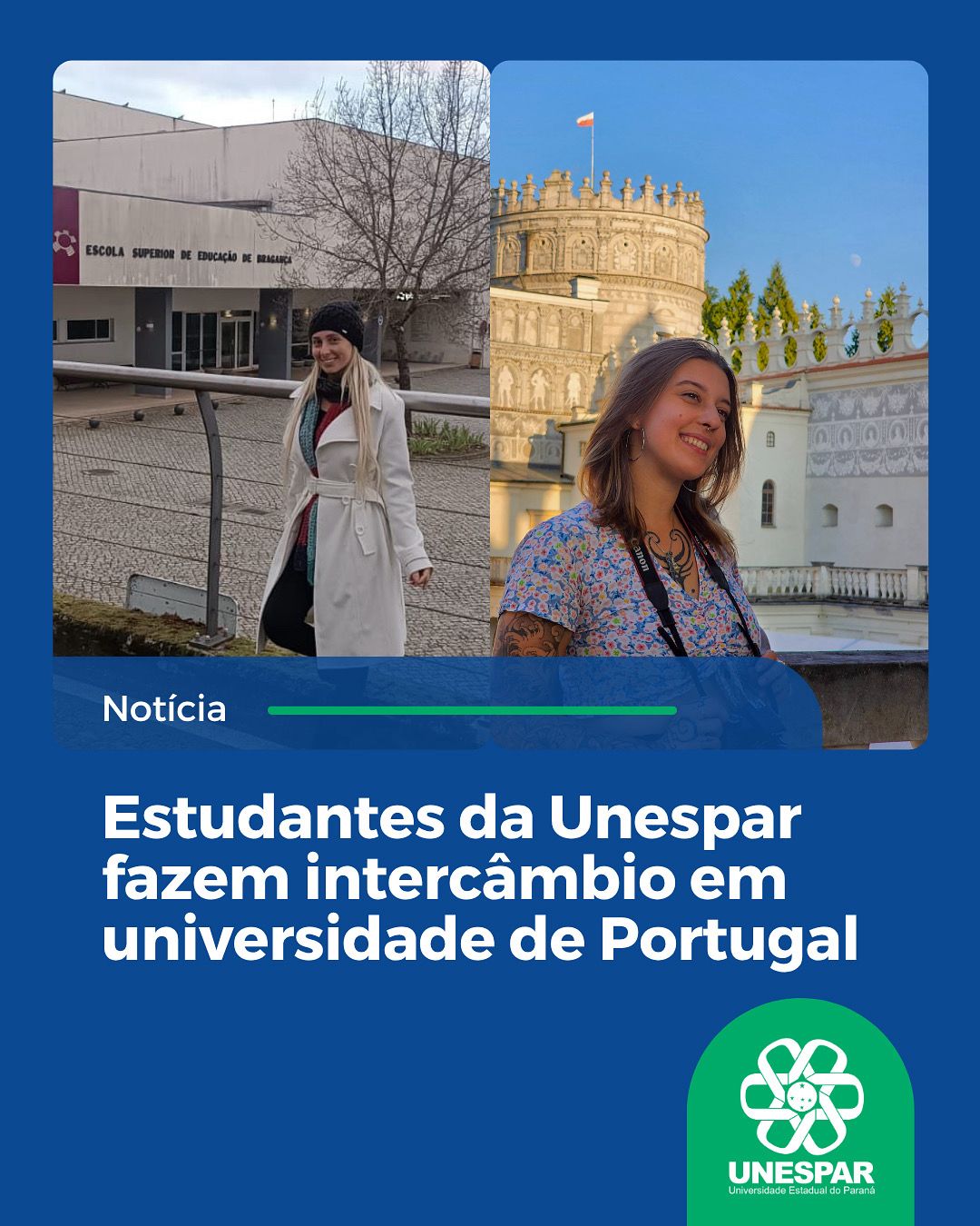 Estudantes da Unespar fazem intercâmbio em universidade de Portugal