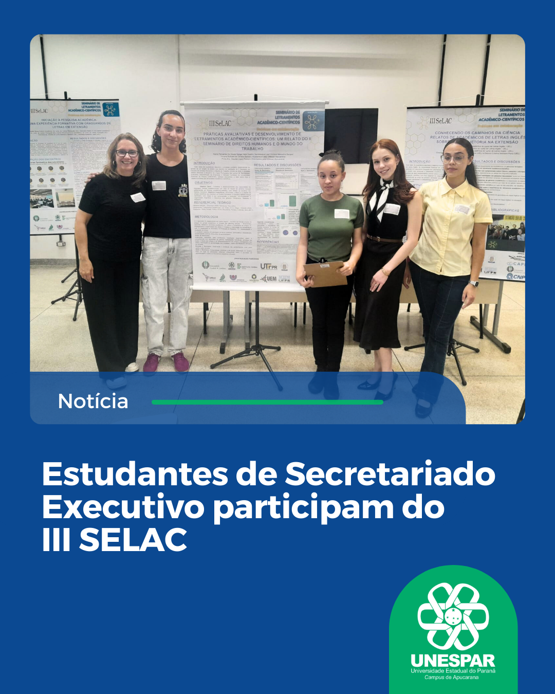 Estudantes de Secretariado Executivo participam do III SELAC