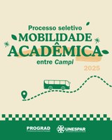 Mobilidade Acadêmica da Unespar aberta até 4 de abril. Inscrições online para estudantes que desejam cursar disciplinas em outros campi.