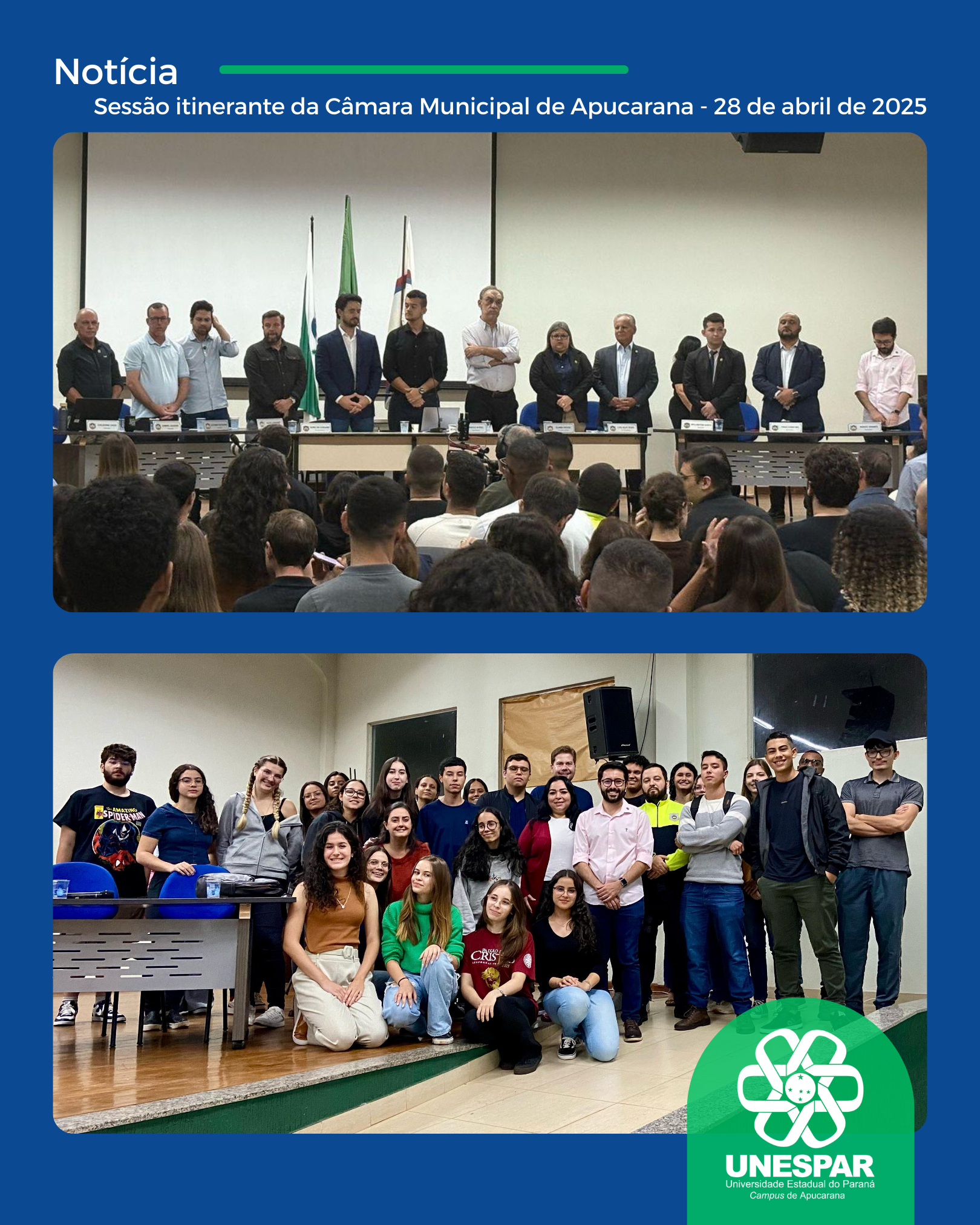 Sessão itinerante da Câmara Municipal de Apucarana