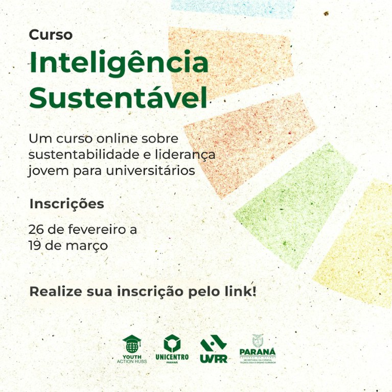 Inscrições abertas para curso de Inteligência Sustentável