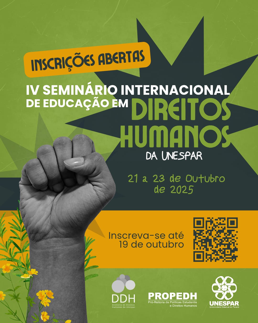Inscrições abertas para IV Seminário Internacional de Direitos Humanos