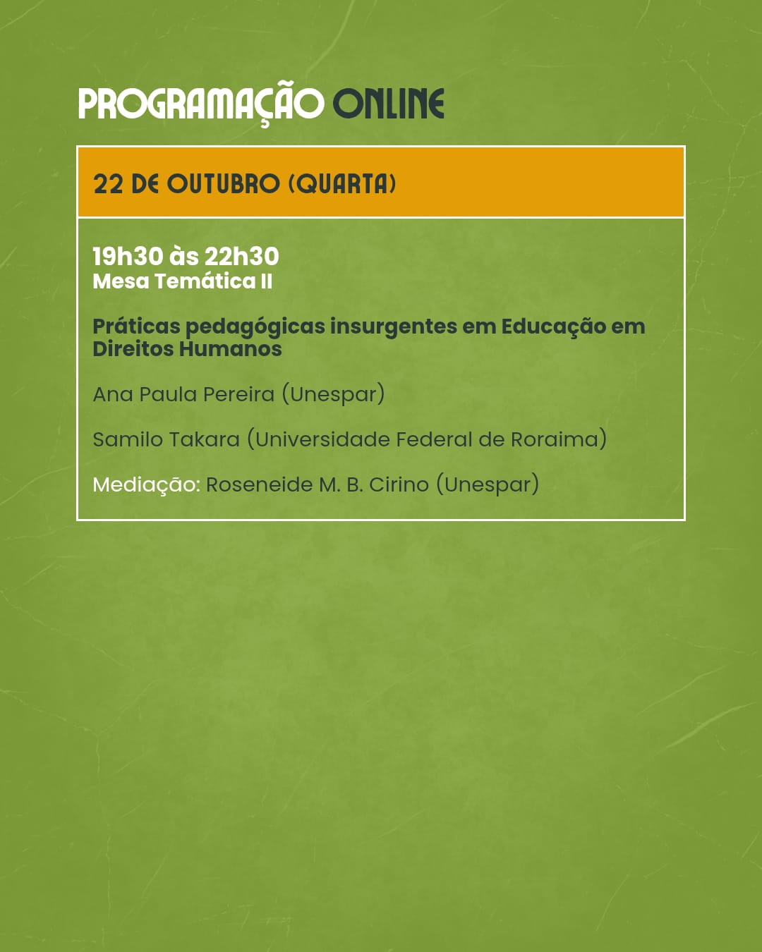 Inscrições abertas para IV Seminário Internacional de Direitos Humanos