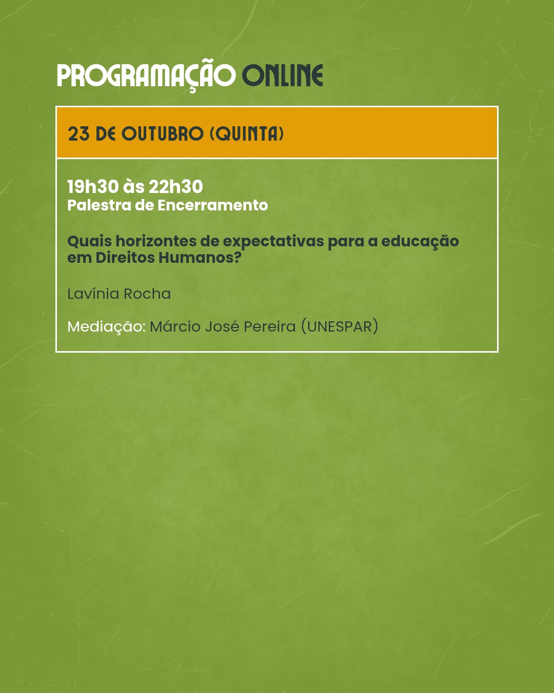 Inscrições abertas para IV Seminário Internacional de Direitos Humanos