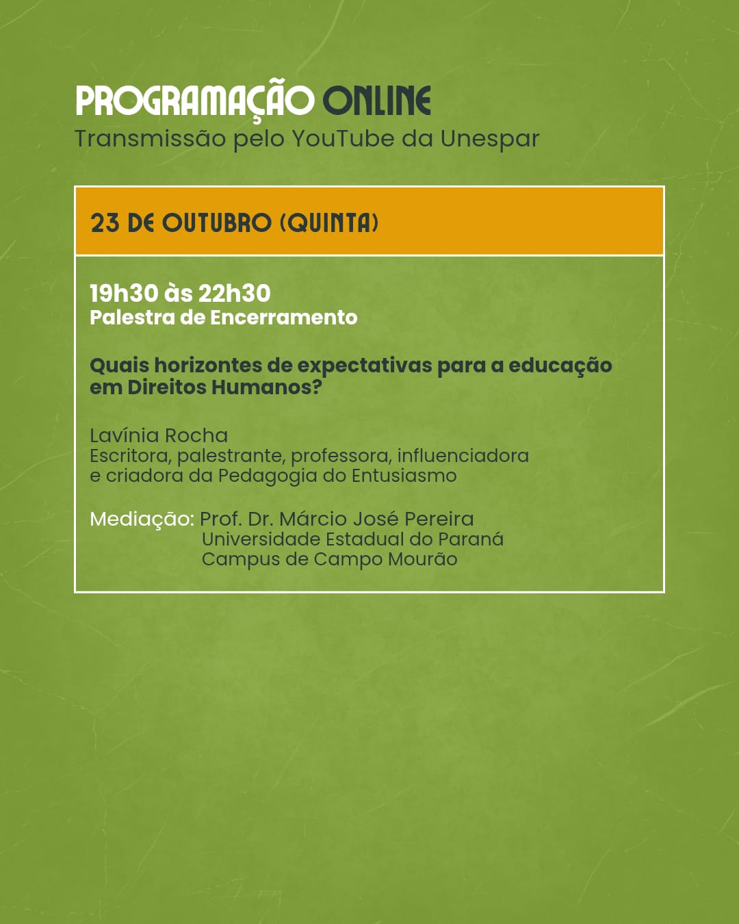 Inscrições abertas para IV Seminário Internacional de Direitos Humanos