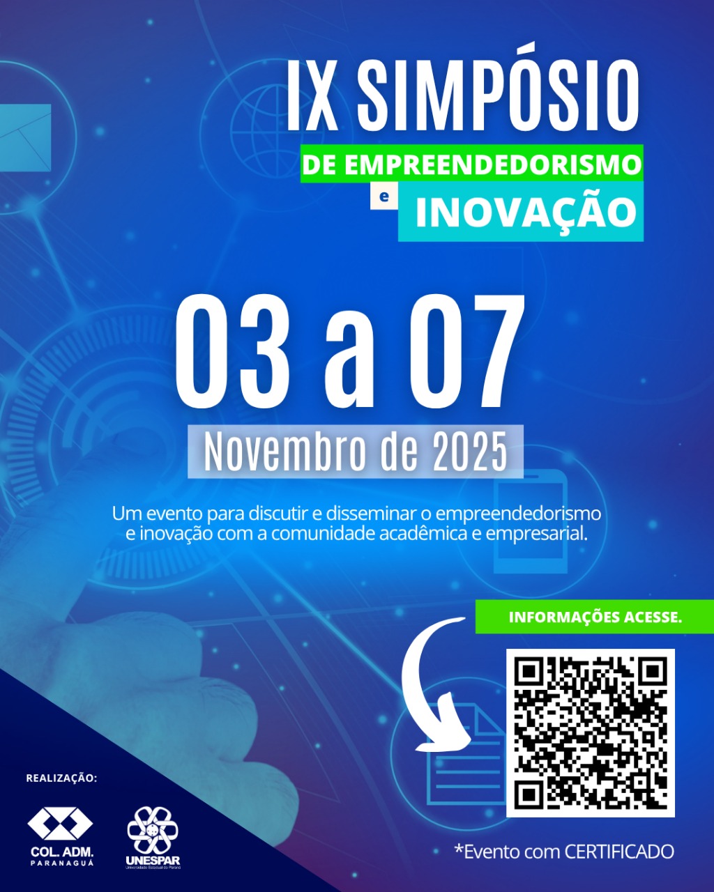 Inscrições abertas para IX Simpósio de Empreendedorismo e Inovação