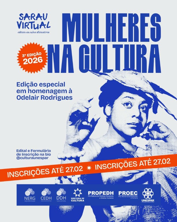 Inscrições abertas para Sarau Virtual “Mulheres na Cultura” 2026