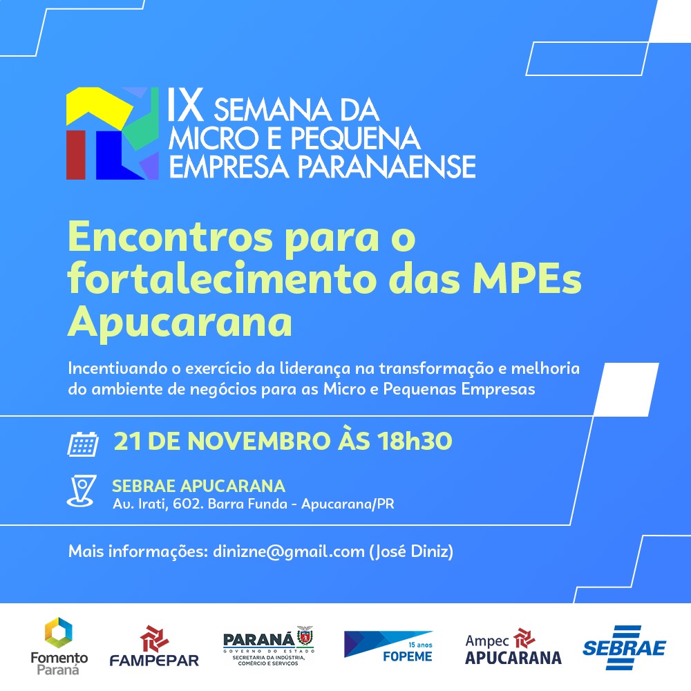 IX SEMANA DA MICRO E PEQUENA EMPRESA PARANAENSE