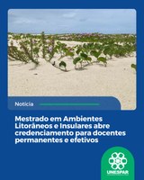 O PPG-PALI da Unespar abre inscrições até 30 de junho para credenciamento de docentes 2025–2028. São ofertadas 6 vagas nas linhas de pesquisa em biodiversidade, sociedade e desenvolvimento litorâneo.