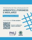 Mestrado em Ambientes Litorâneos e Insulares está com inscrições abertas