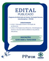 Para participar do PPIFOR é necessário ser graduado em alguma licenciatura