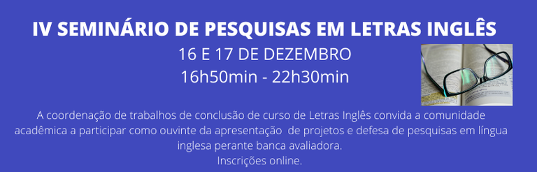 IV Seminário de Pesquisas em Letras Inglês 