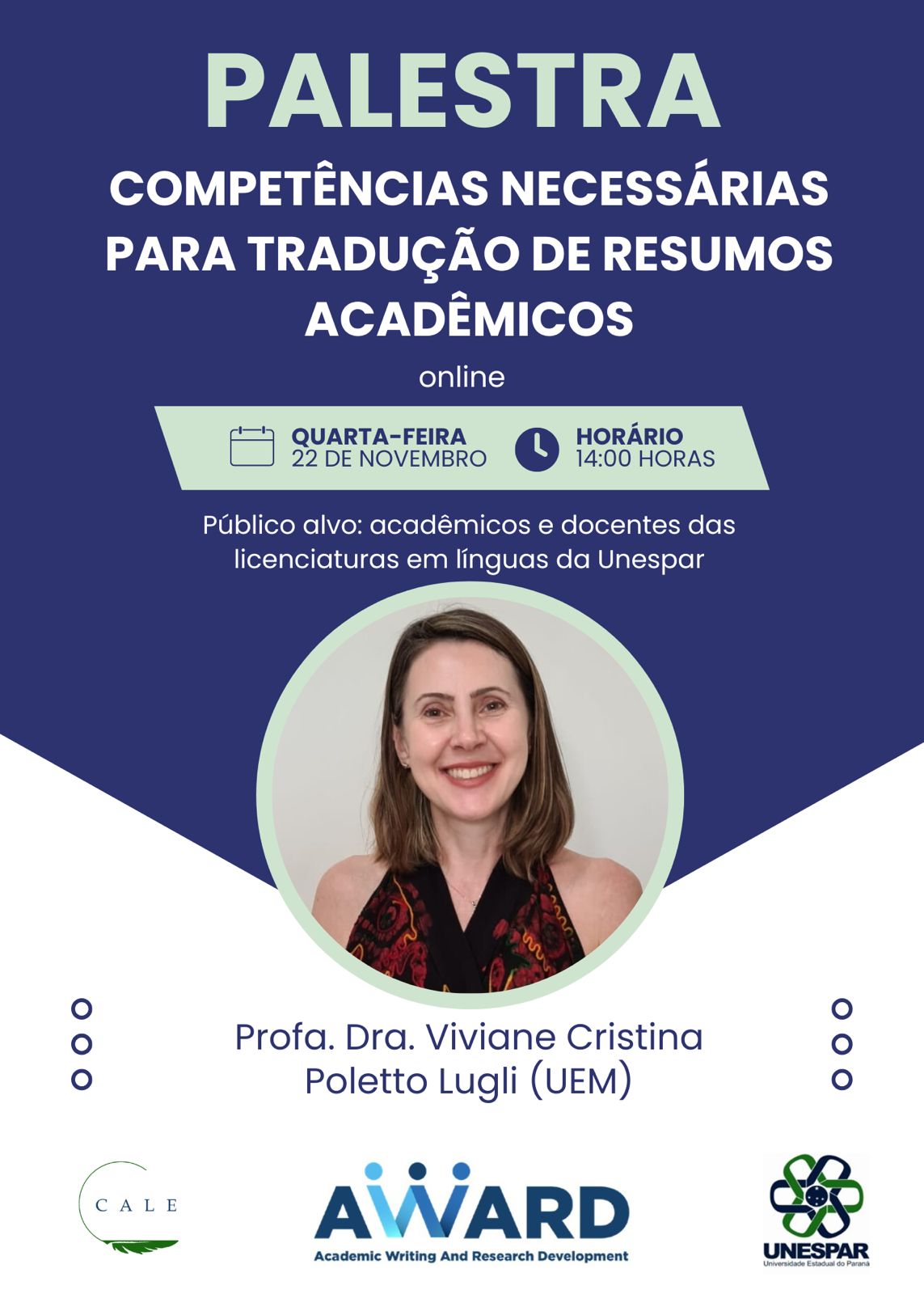 PALESTRA "Competências necessárias para a tradução de resumos acadêmicos"