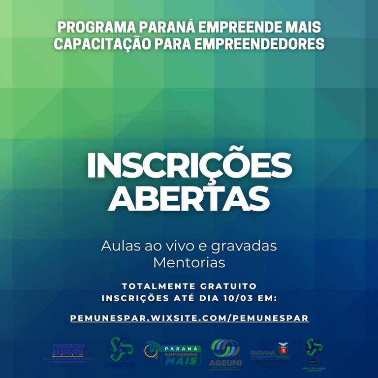 Paraná Empreende Mais abre inscrições para nova turma de 2023