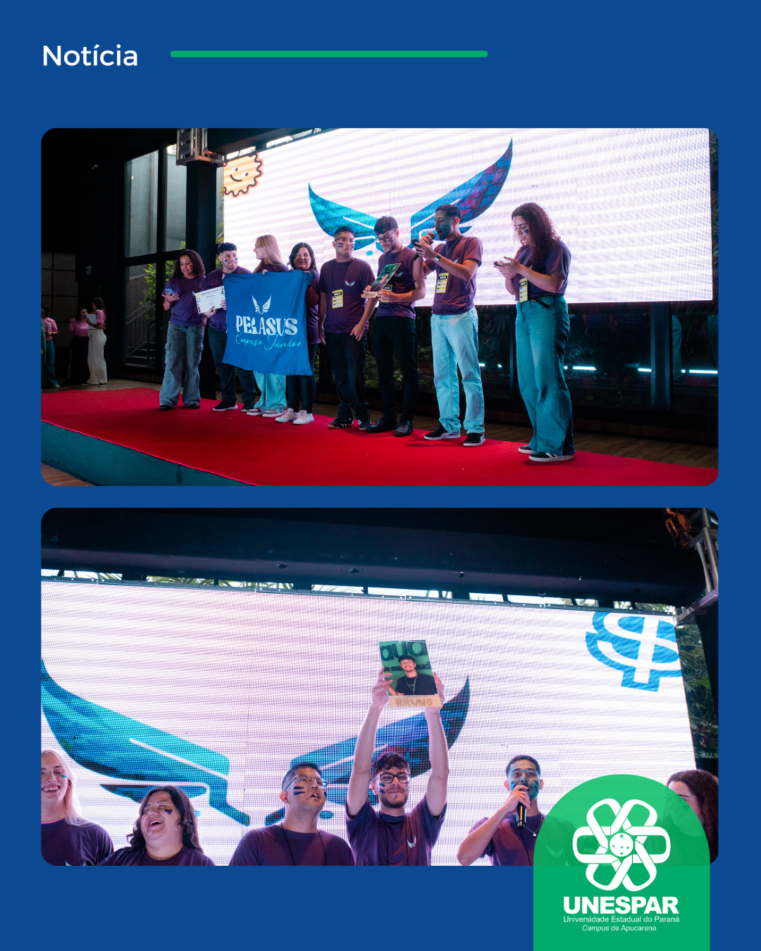 Pegasus Empresa Júnior do curso de Ciência da Computação da Unespar Campus de Apucarana é destaque no Londrina Júnior 2025.2.