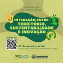 PPGSeD promove workshop internacional sobre interação entre território, sustentabilidade e inovação na segunda-feira (30)