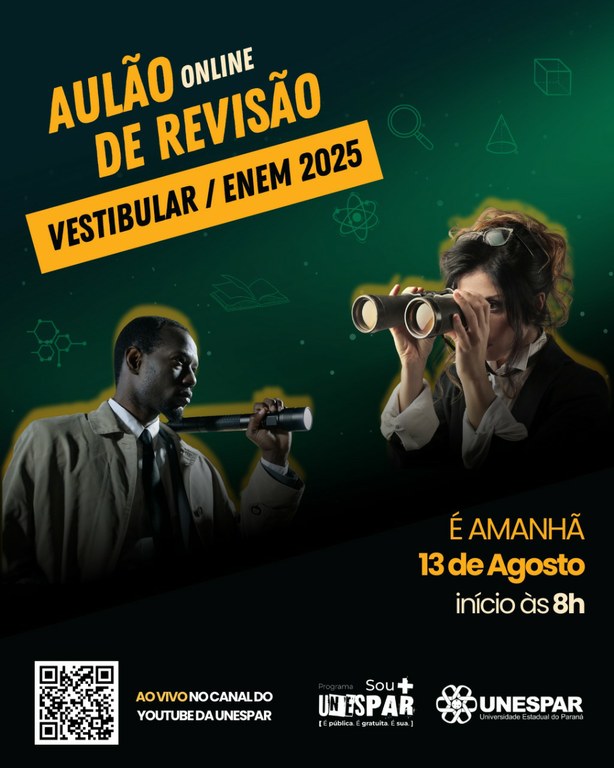 Primeiro Aulão Online de Revisão acontece nesta quarta-feira
