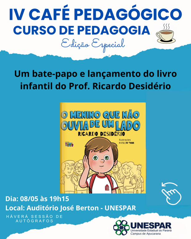 Professor da UNESPAR - Campus de Apucarana lança livro infantil nesta quinta-feira