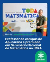 A premiação refere-se ao desempenho no desafio realizado durante o 8º Simpósio Nacional da Formação do Professor de Matemática