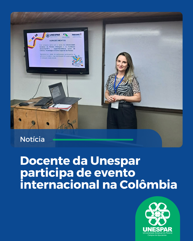 Docente da Unespar participa de evento internacional na Colômbia