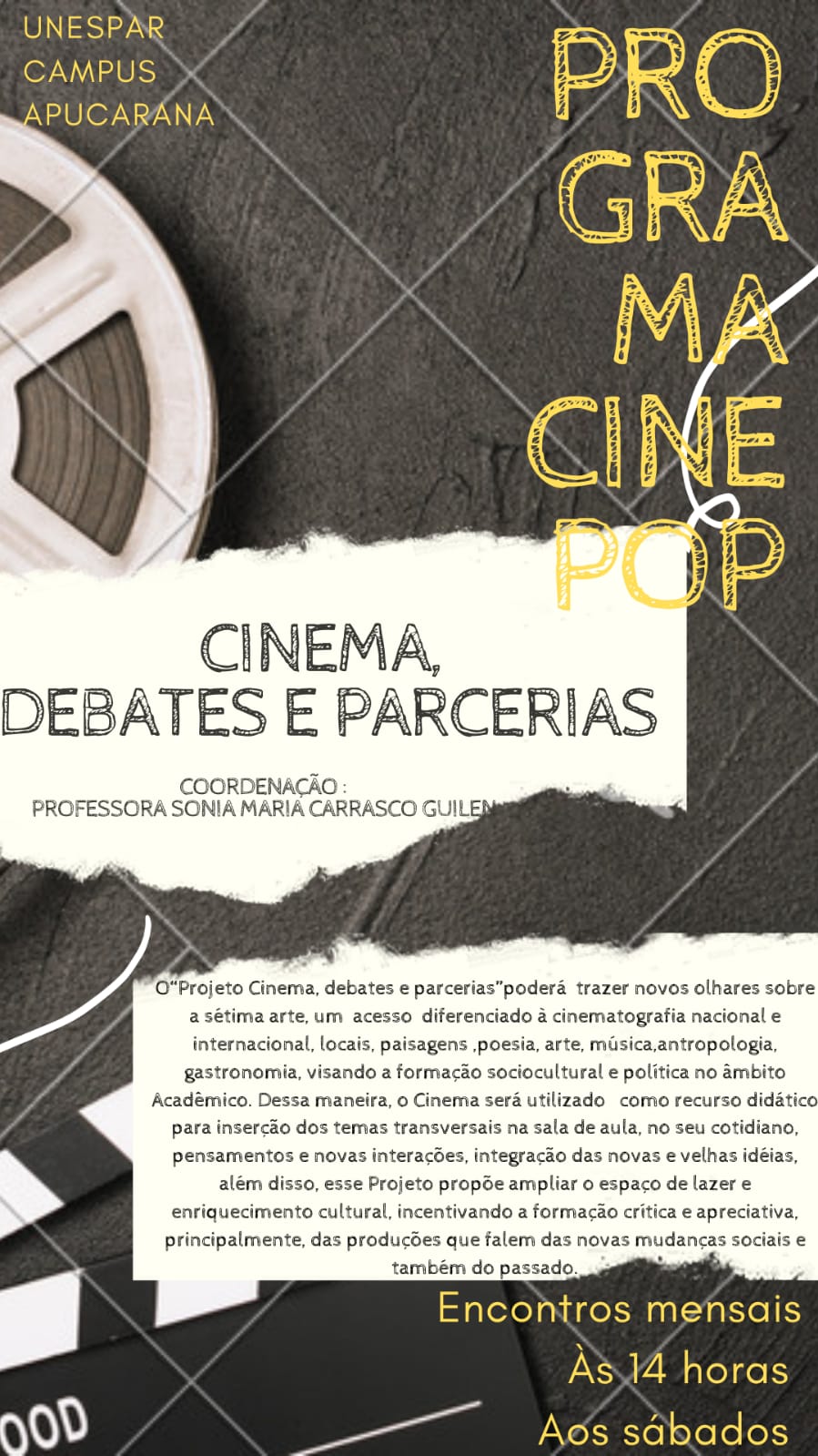 Programa CINEPOP: Cinema, Debates e Parcerias